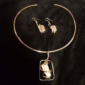 Silver choker necklace